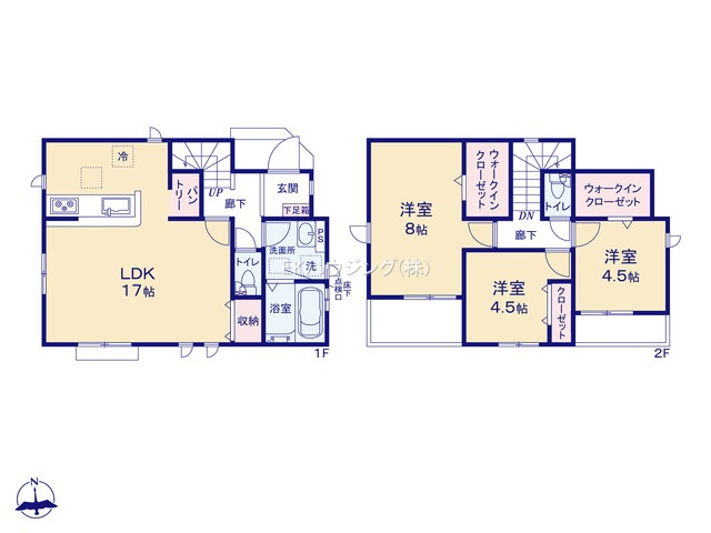 五反野駅　徒歩6分　構造：木造土地面積:88.29平米　建物面積:93.15平米　