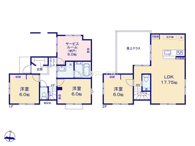 竹ノ塚駅　徒歩17分　構造：木造土地面積:87.13平米　建物面積:96.27平米　