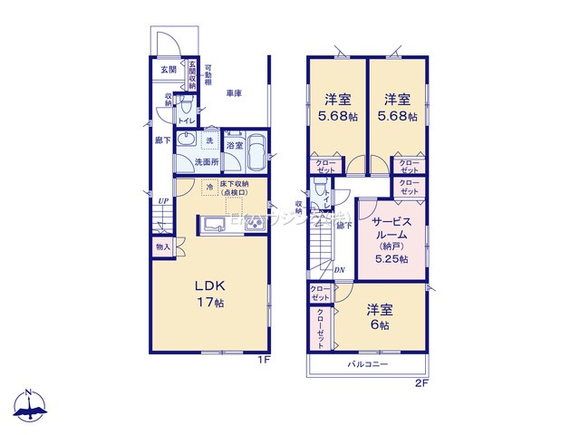 八潮駅　徒歩27分　構造：木造土地面積:95.03平米　建物面積:101.24平米　