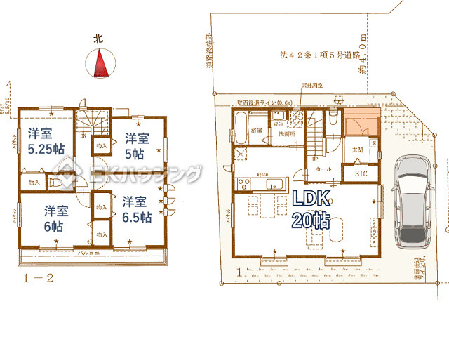 六町駅　徒歩19分　構造：木造土地面積:99.25平米　建物面積:98.95平米　