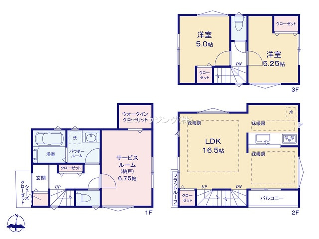 舎人駅　徒歩6分　構造：木造土地面積:60.27平米　建物面積:80.59平米　