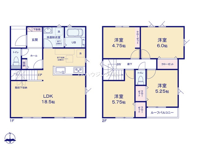 六町駅　徒歩0分　構造：木造土地面積:95.00平米　建物面積:94.80平米　