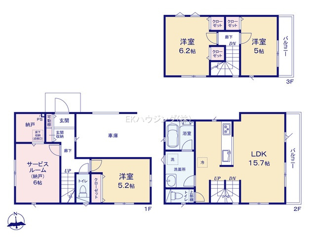 お花茶屋駅　徒歩9分　構造：木造土地面積:69.12平米　建物面積:104.89平米　
