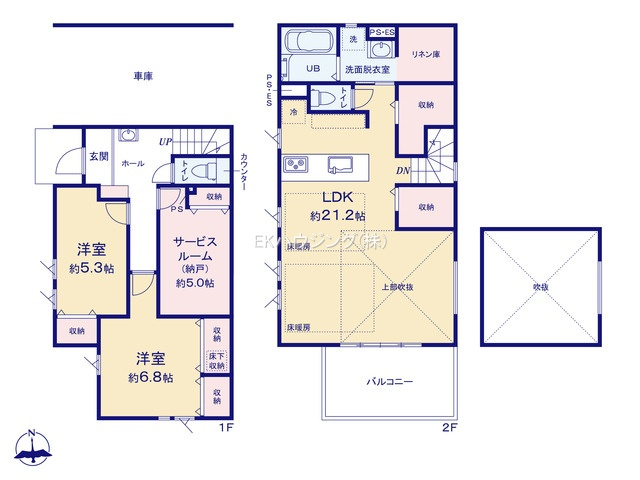 北綾瀬駅　徒歩18分　構造：木造土地面積:106.41平米　建物面積:116.96平米　