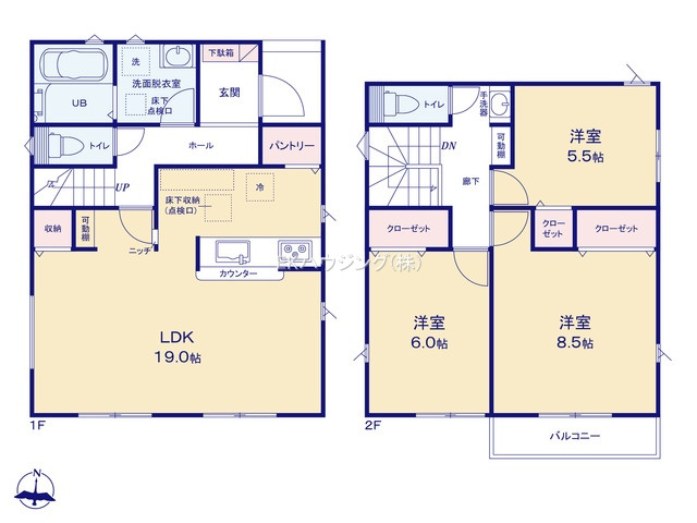 竹ノ塚駅　徒歩21分　構造：木造土地面積:119.43平米　建物面積:96.05平米　