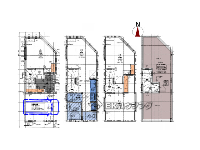 金町駅　徒歩18分　構造：木造土地面積:32.85平米　建物面積:69.55平米　