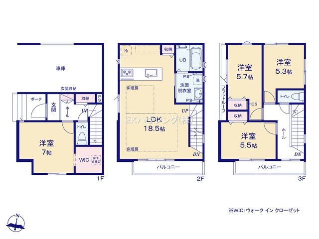 扇大橋駅　徒歩17分　構造：木造土地面積:67.74平米　建物面積:122.71平米　