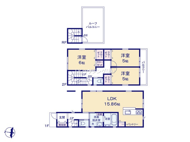 八潮駅　徒歩23分　構造：木造土地面積:78.31平米　建物面積:85.70平米　