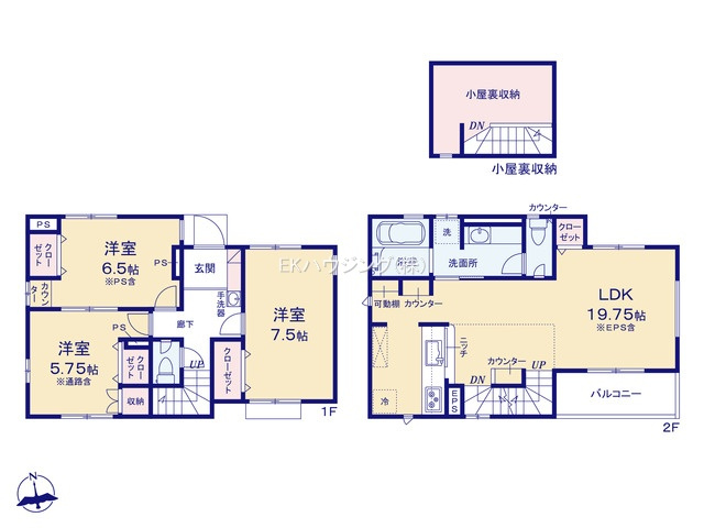 谷塚駅　徒歩0分　構造：木造土地面積:107.00平米　建物面積:94.39平米　
